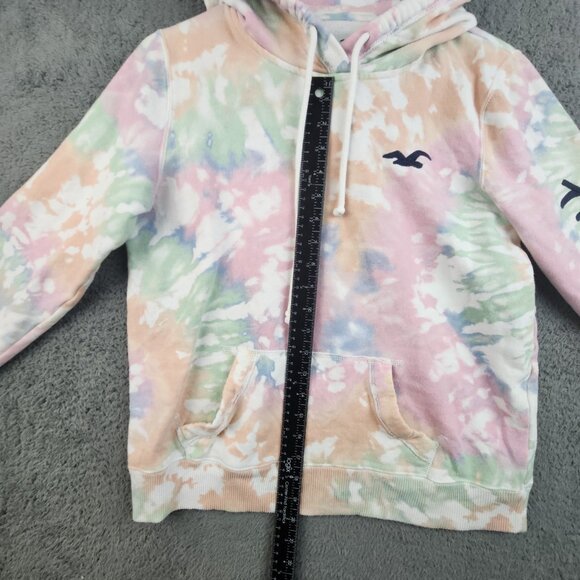 VTG Y2K Hollister Hoodie Sweatshirt Men Small Spellout Sleeve Pocket Skater Hood - Picture 5 of 12